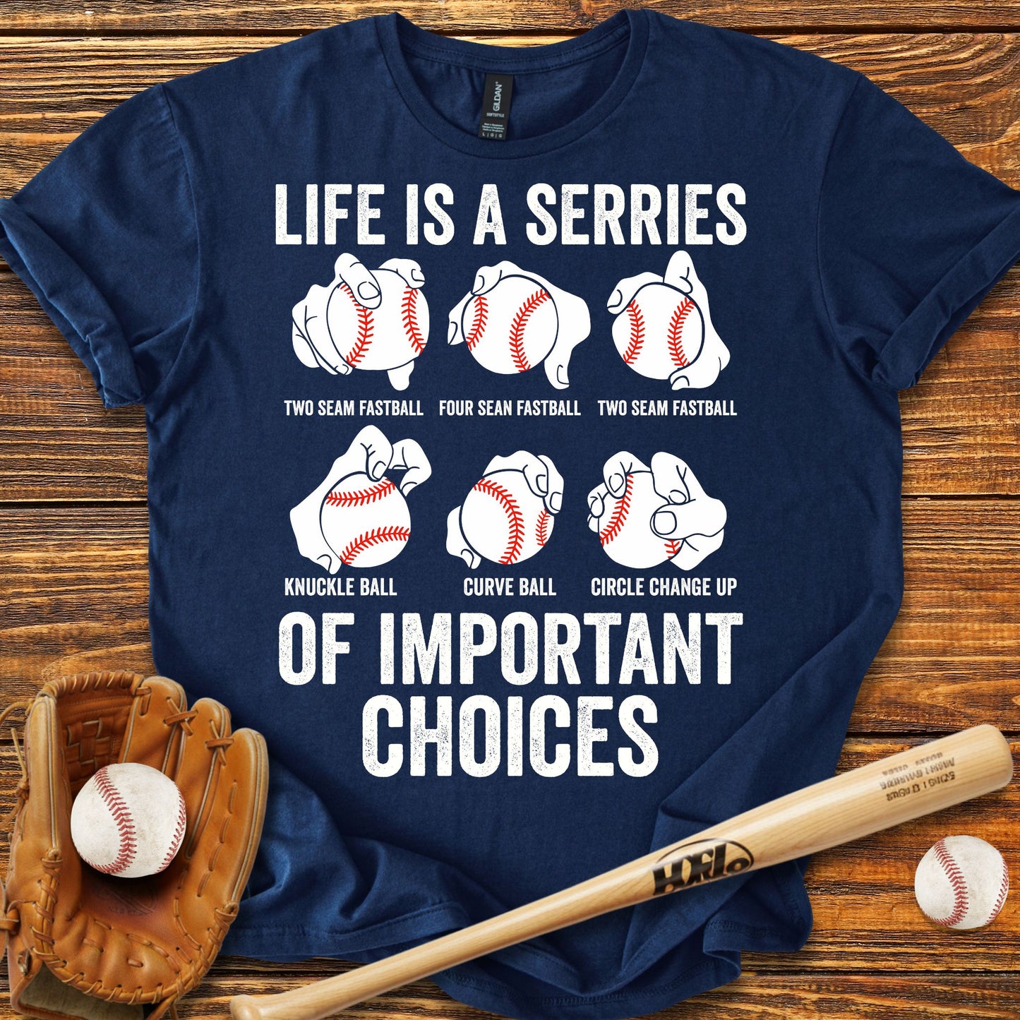 Baseball Pitches Life Adult T-shirt