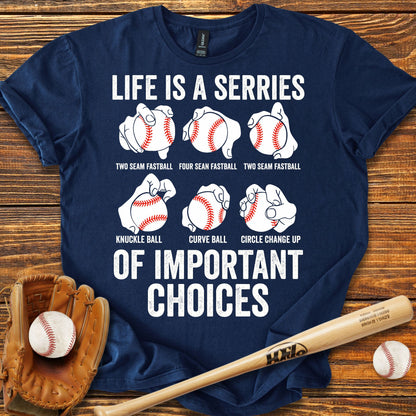 Baseball Pitches Life Adult T-shirt