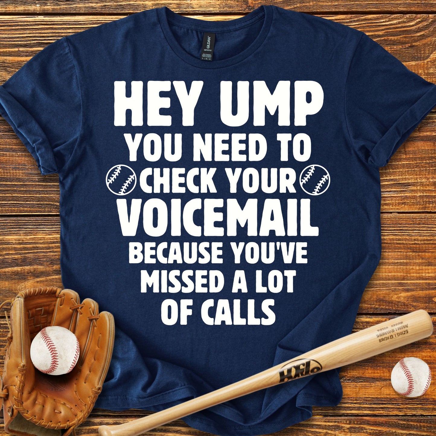 Ump Check Your Voicemail Adult T-Shirt