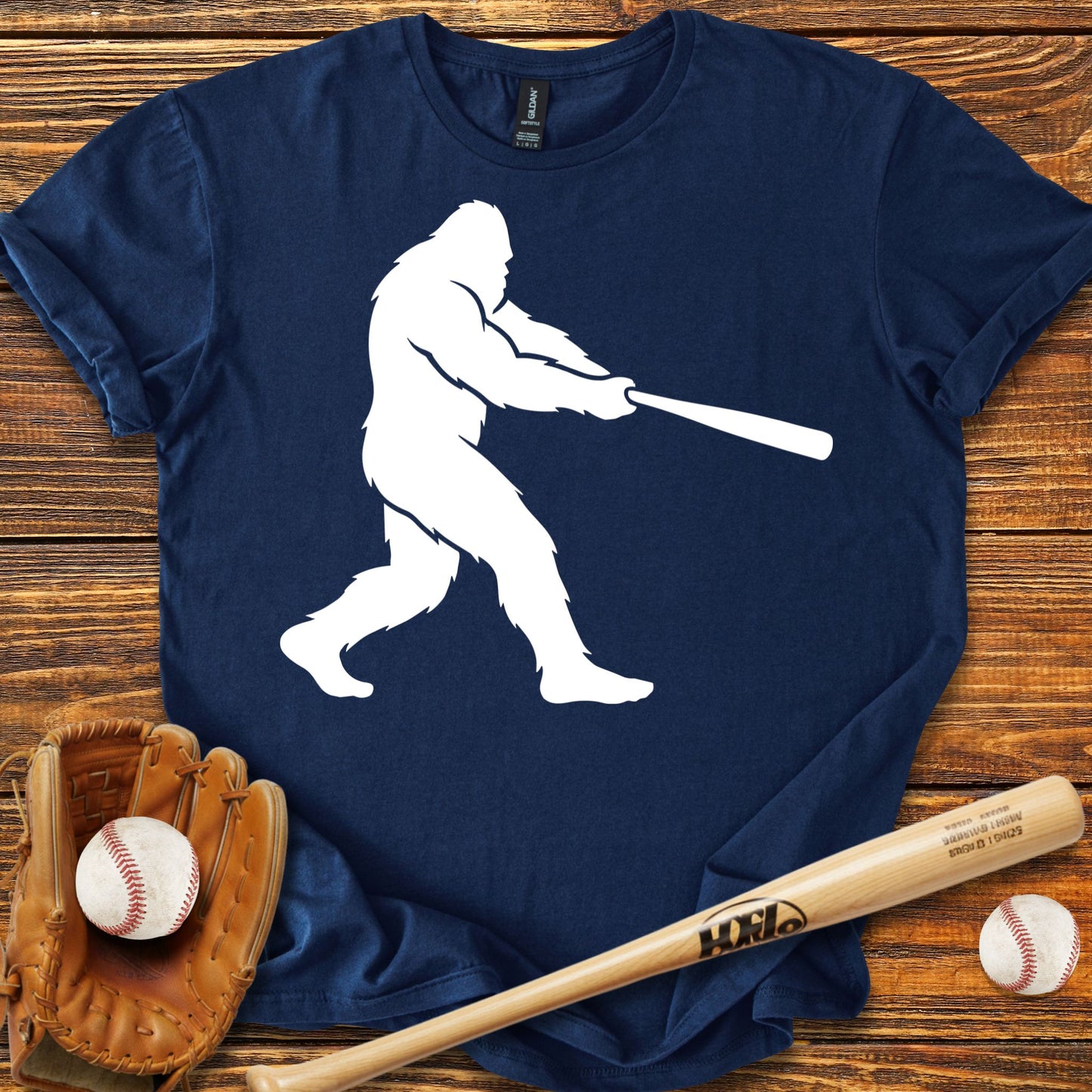 Bigfoot Baseball Adult T-shirt