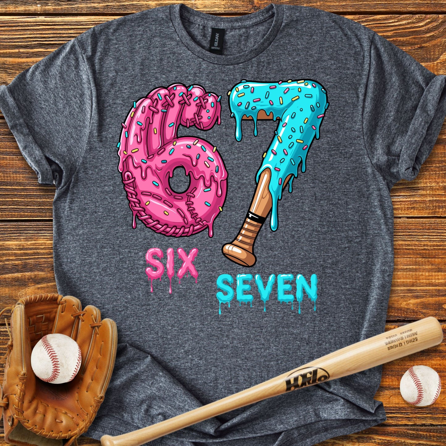 Baseball Drip 67 Adult T-Shirt