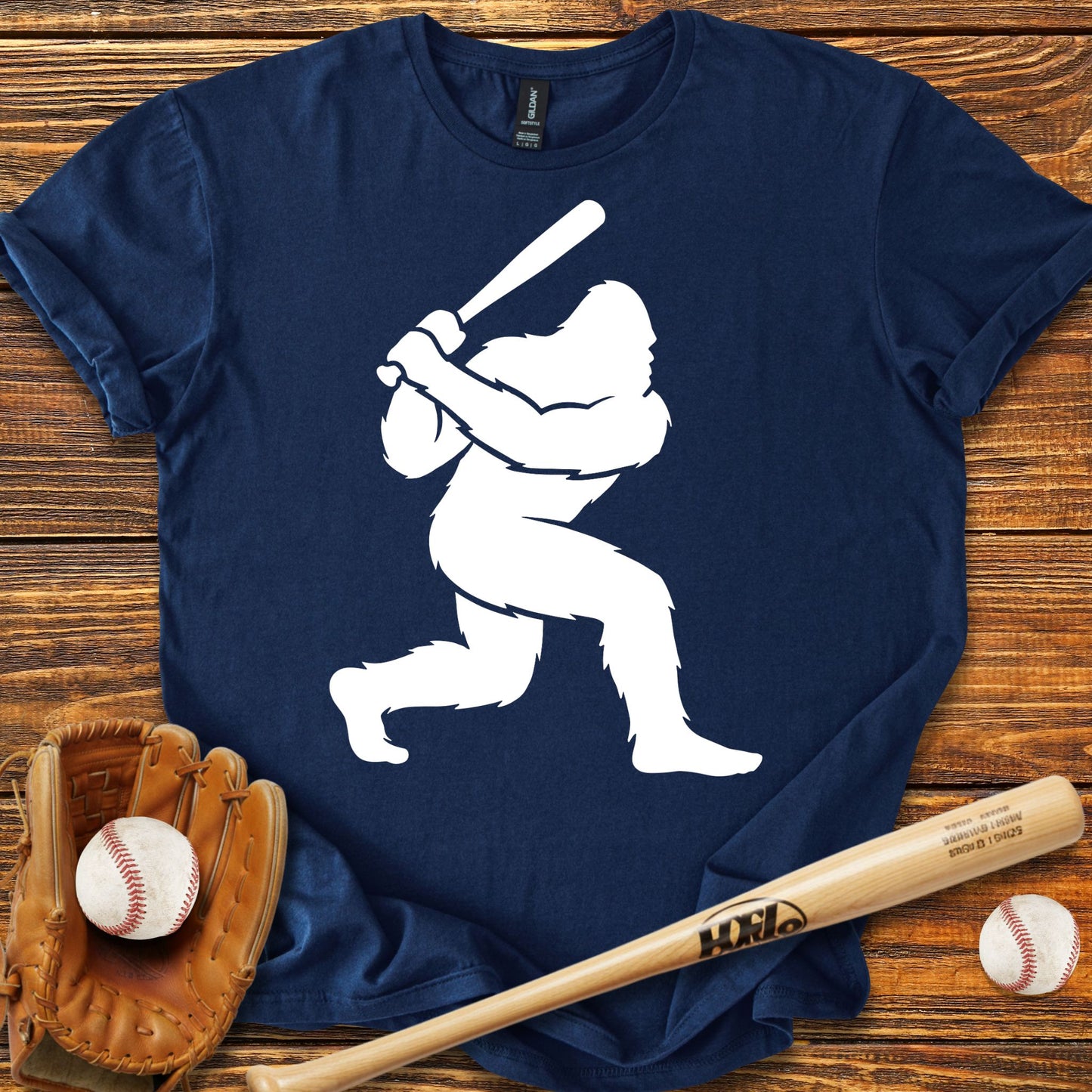 Bigfoot Baseball Adult T-shirt