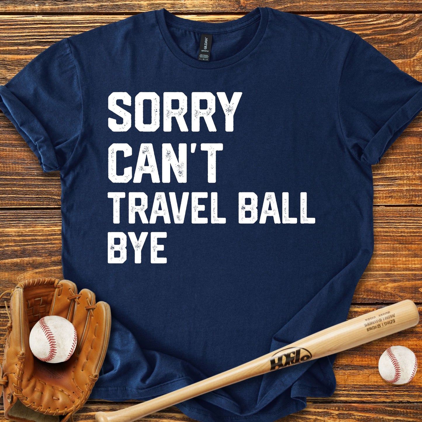 Sorry Can't Travel Ball Adult T-Shirt