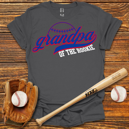 Grandpa Of The Rookie Adult T-Shirt