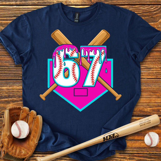 Baseball Drip 67 Adult T-Shirt