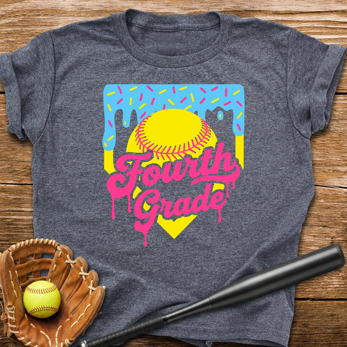4th Grade Back to School Softball Youth Tee - HomeRun PrintsKids clothes