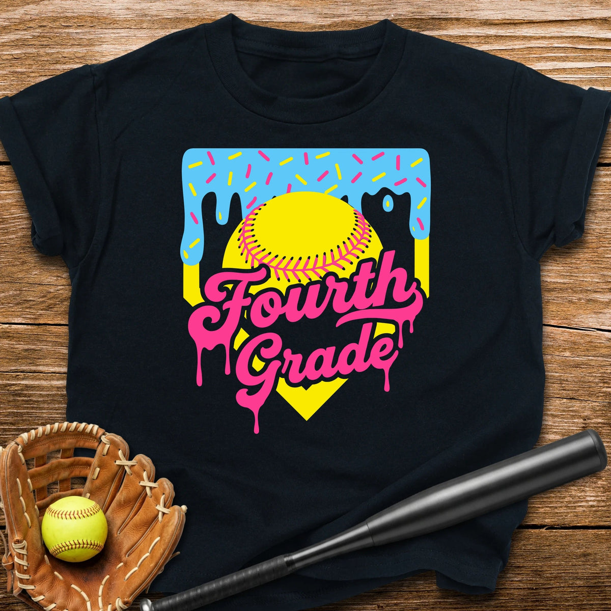 4th Grade Back to School Softball Youth Tee - HomeRun PrintsKids clothes