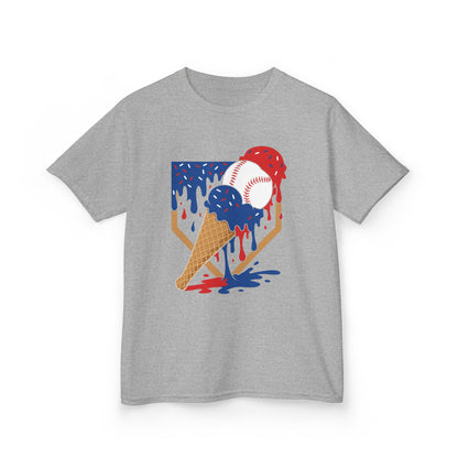 USA Baseball Ice Cream Drip Kids T-shirt
