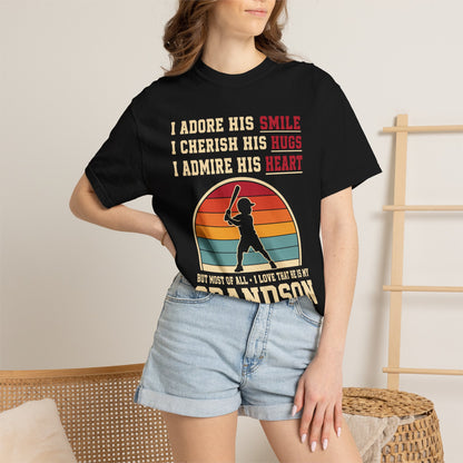 Grandma's Baseball Heart T-Shirt