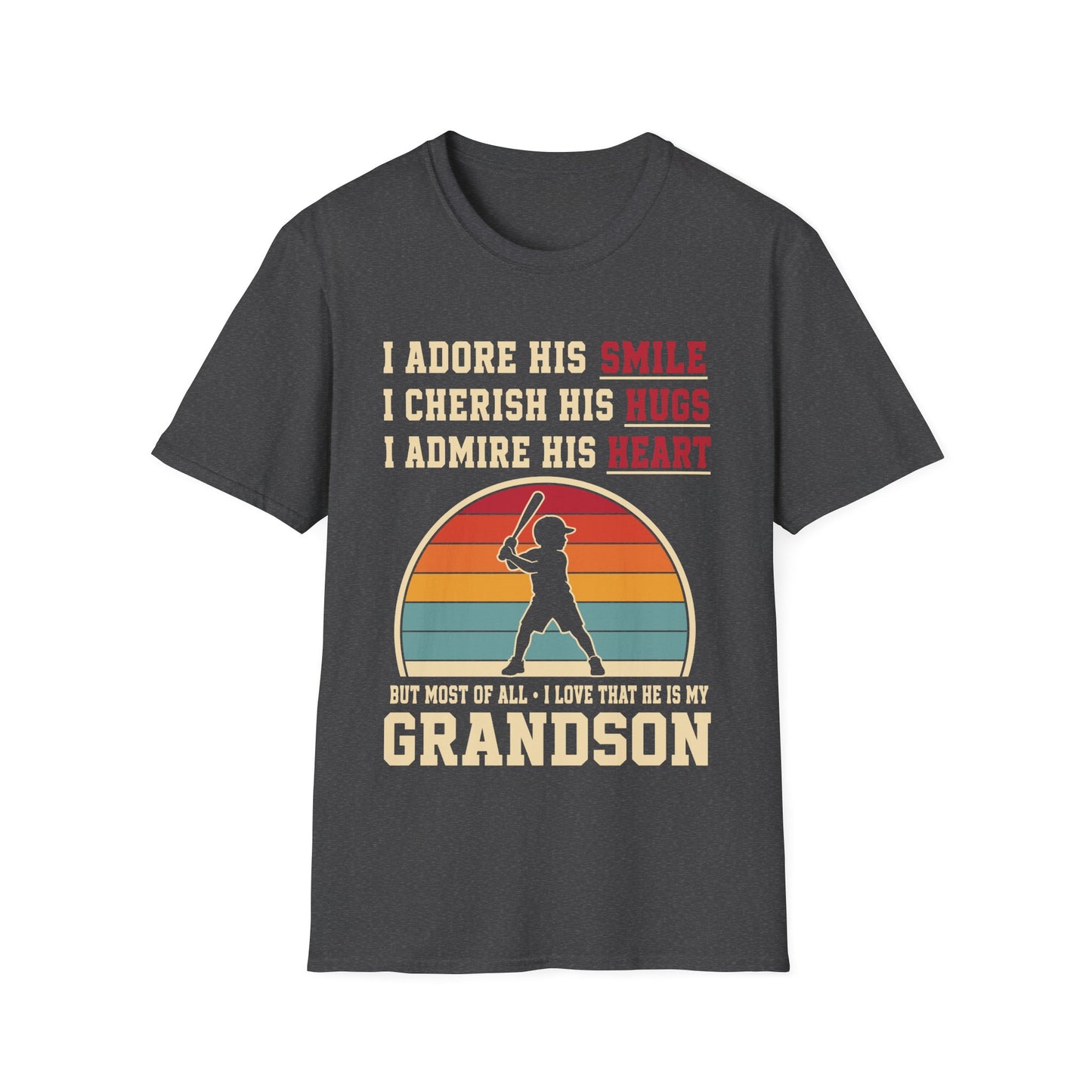 Grandma's Baseball Heart T-Shirt
