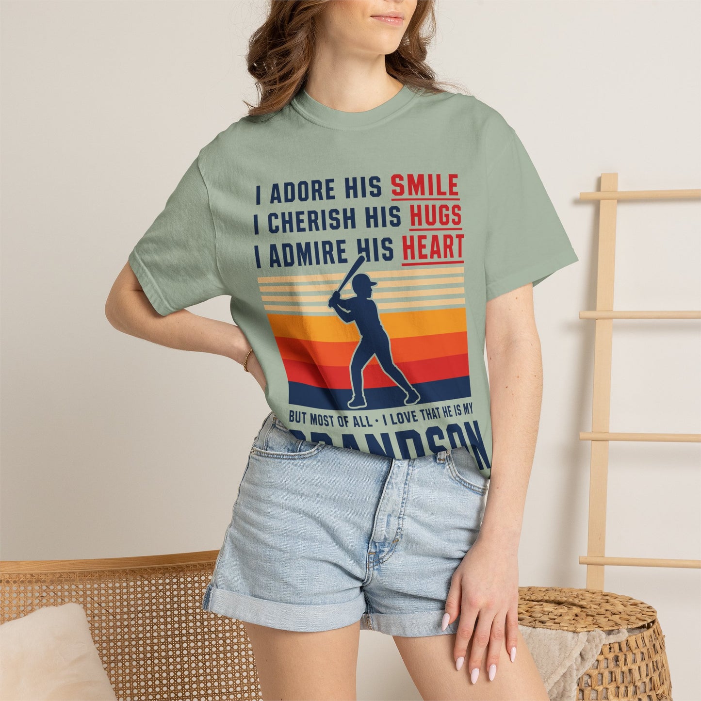 Grandma's Baseball Heart T-Shirt