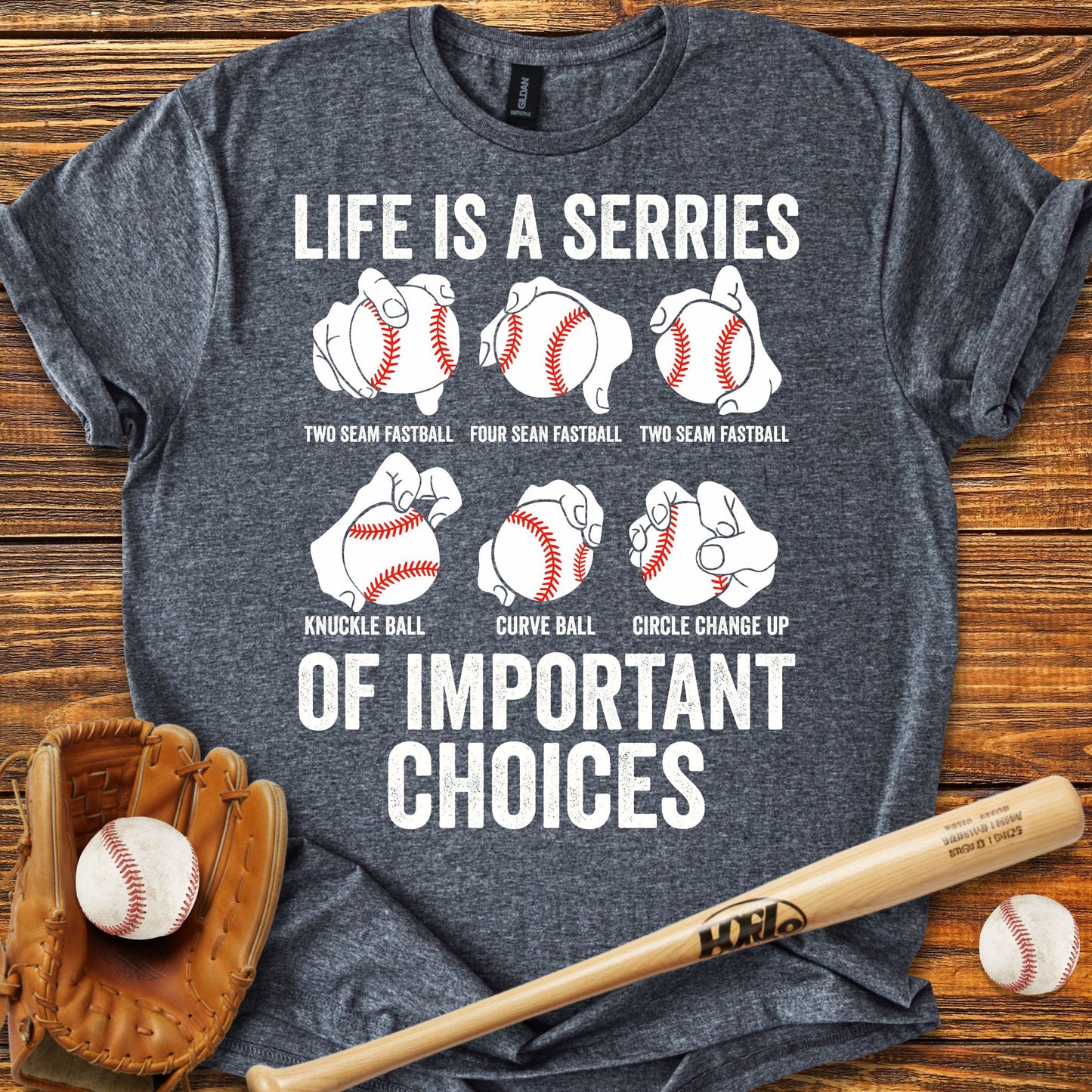 Baseball Pitches Life Adult T-shirt