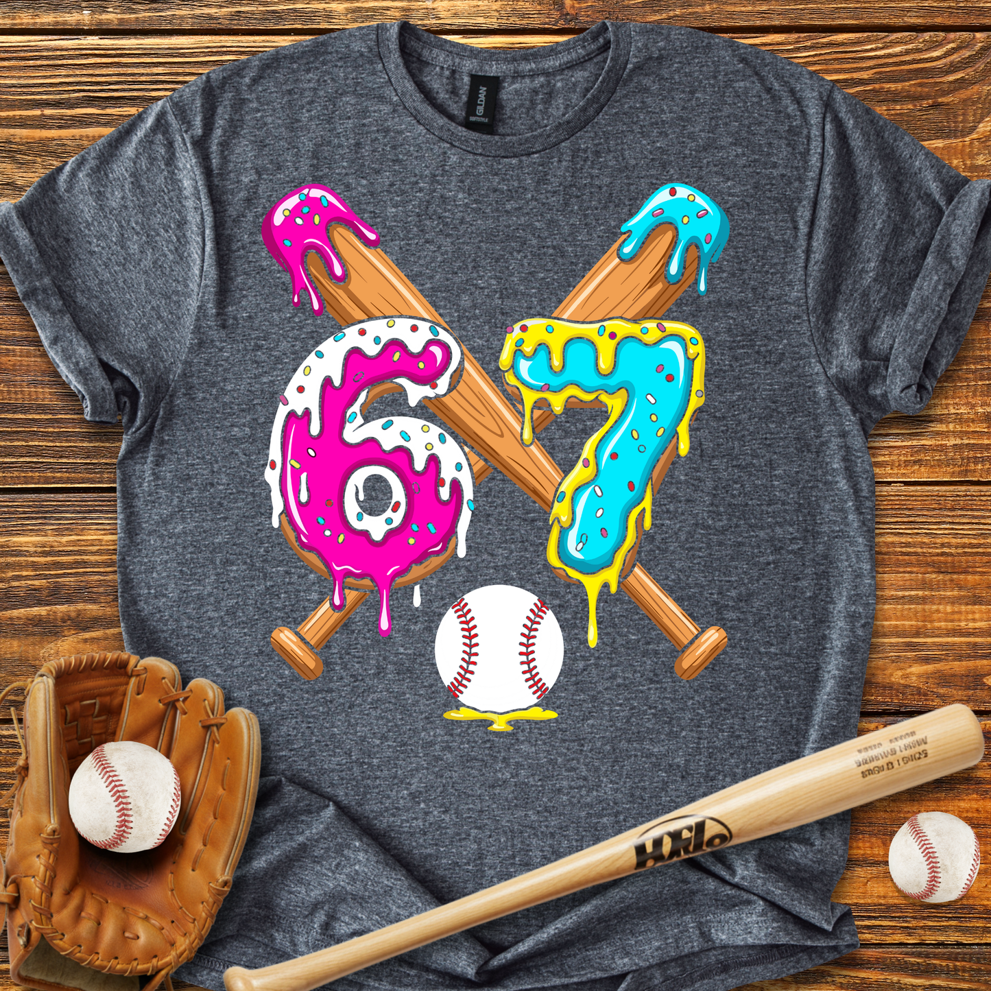 Baseball Drip 67 Adult T-Shirt