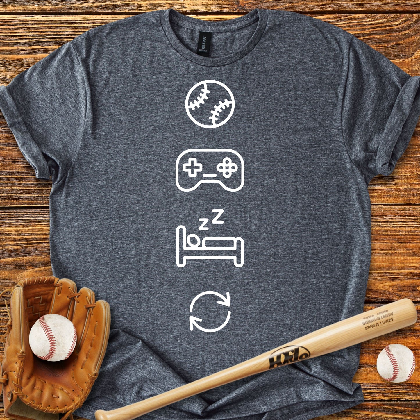 Baseball Gaming Adult T-Shirt