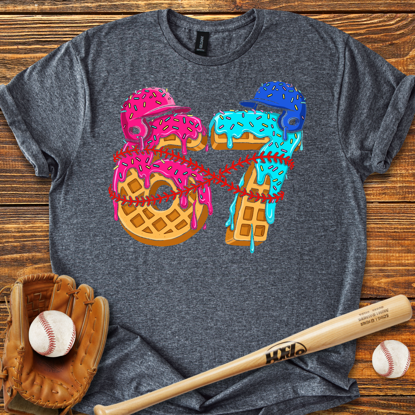 Baseball Drip 67 Adult T-Shirt