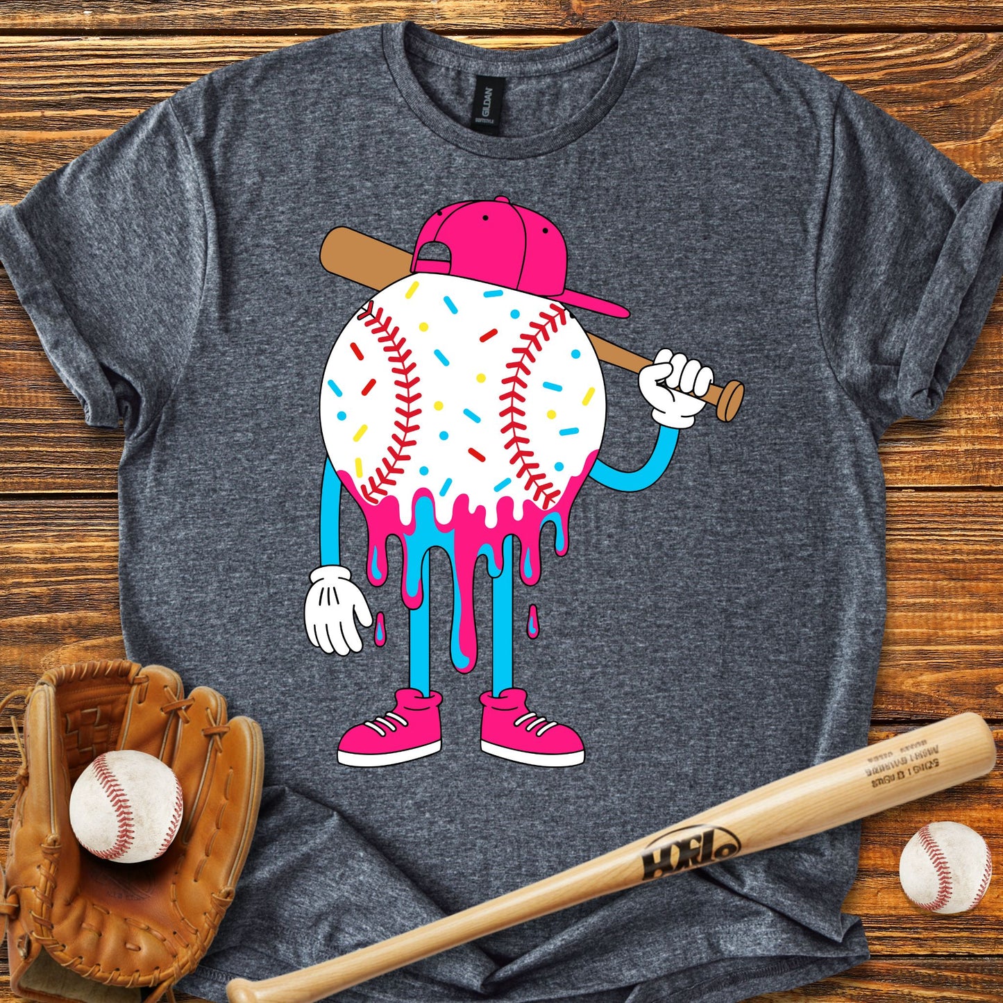 Baseball Drip Adult T-Shirt