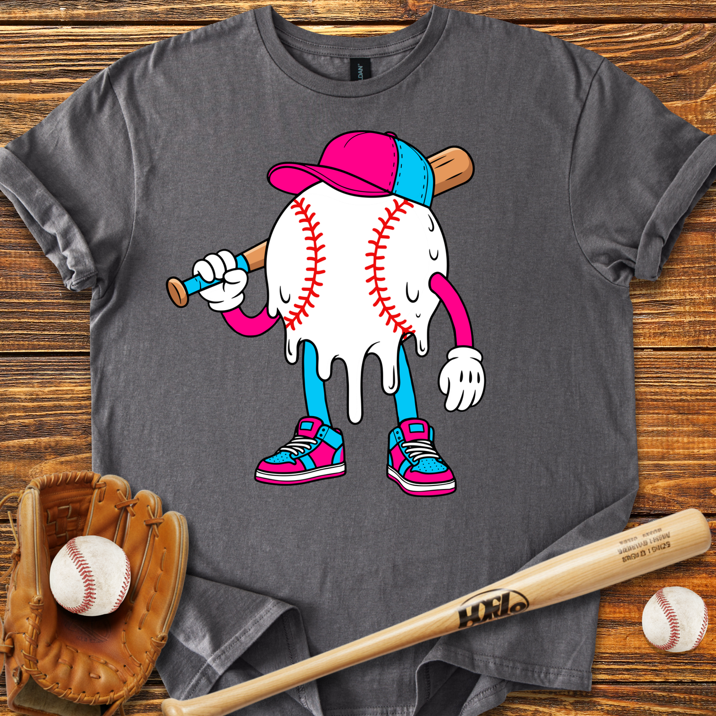 Baseball Drip Adult T-Shirt