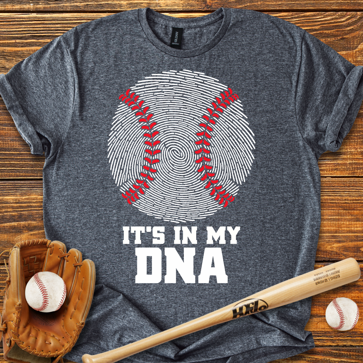 It's In My DNA Baseball Adult T-Shirt