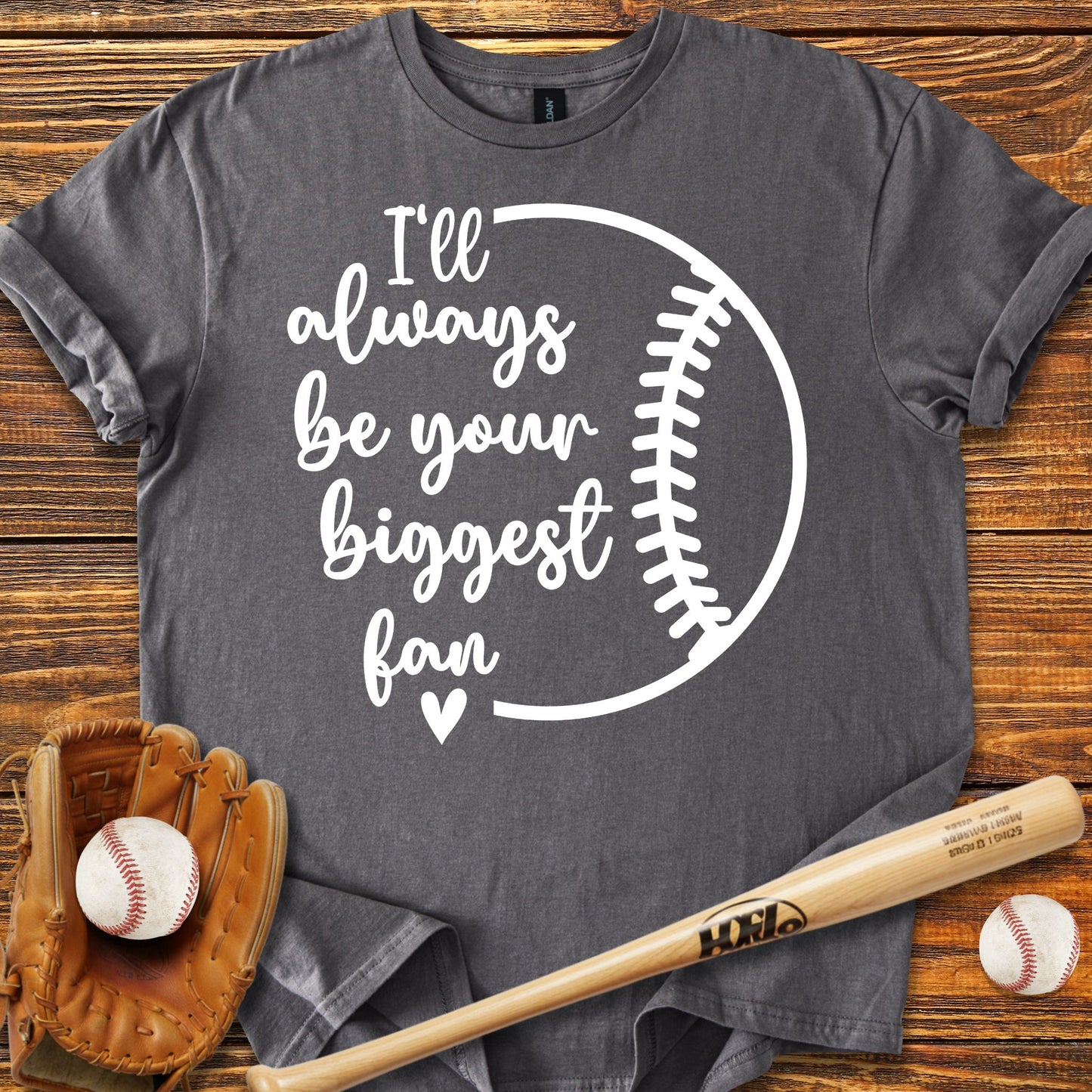 Biggest Fan Baseball Adult T-Shirt