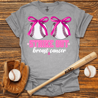 Strike Out Breast Cancer Adult T-Shirt