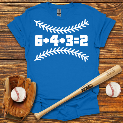 6 4 3 2 Double Play Adult T-Shirt