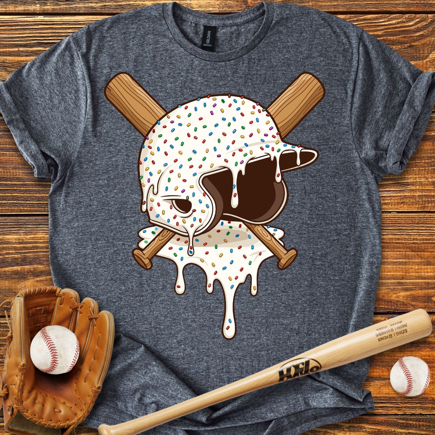 Baseball Drip Adult T-shirt