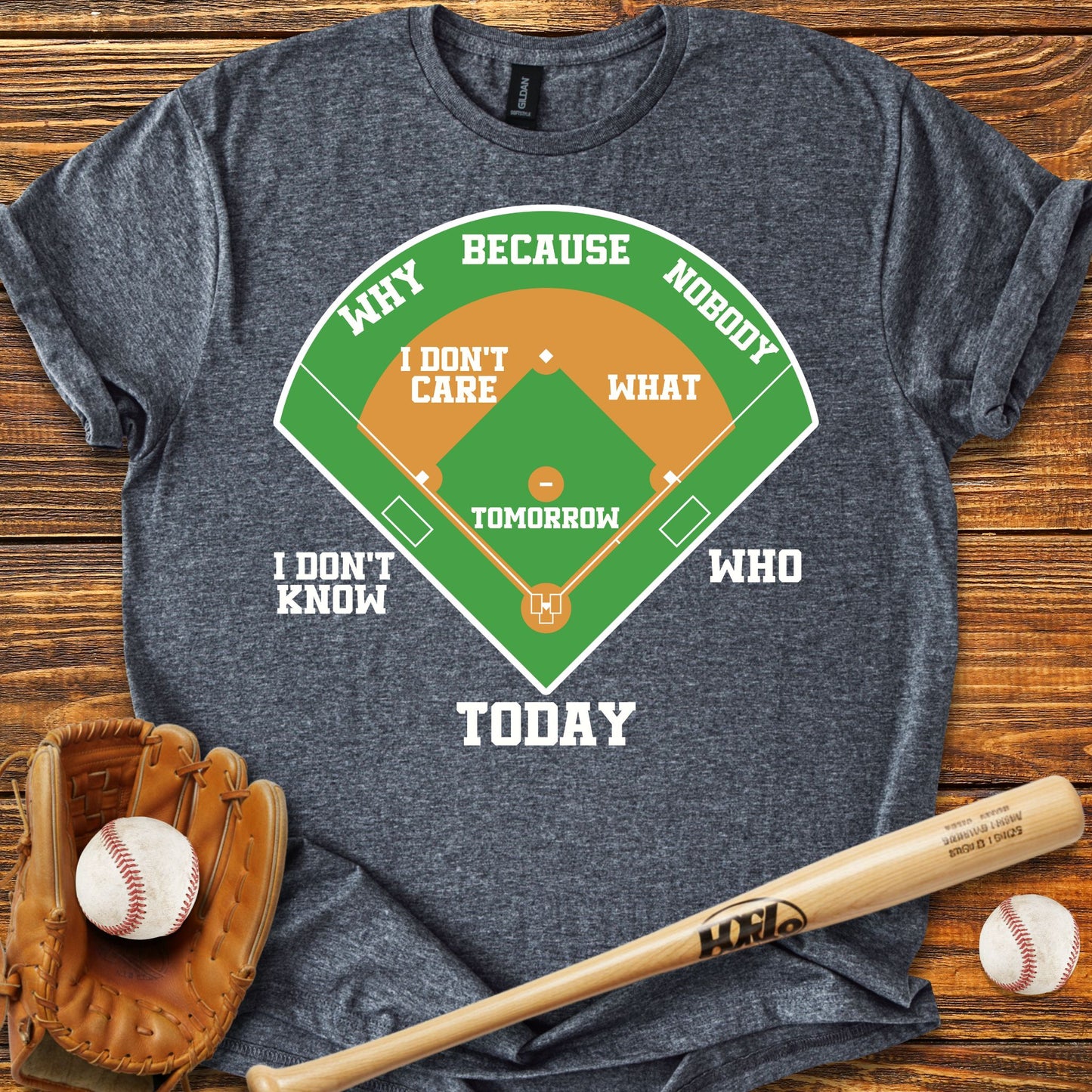 Who's on First Adult T-shirt