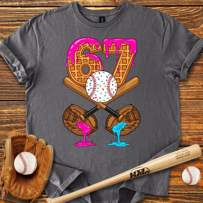 Baseball Drip 67 Catcher Adult T-Shirt