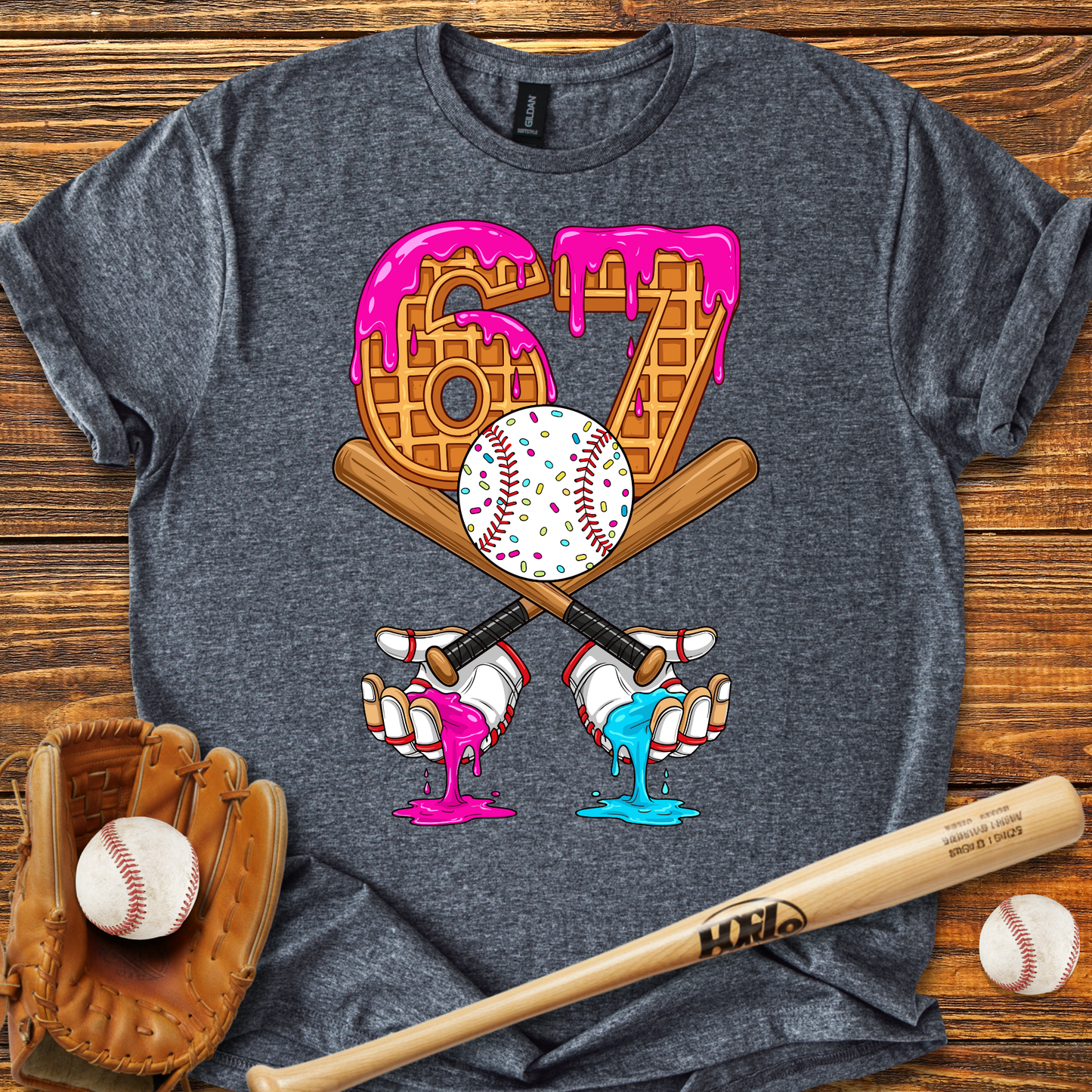 Baseball Drip 67 Adult T-Shirt
