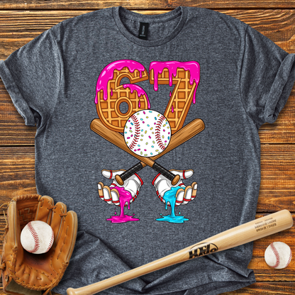 Baseball Drip 67 Adult T-Shirt