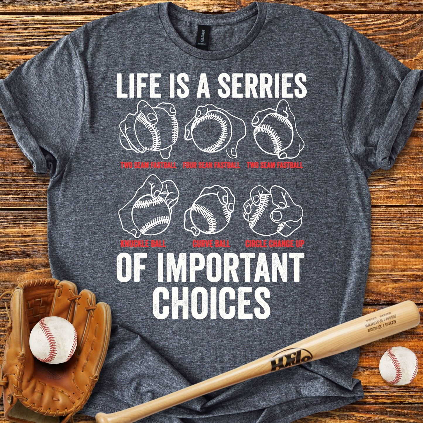 Baseball Pitches Life Adult T-shirt