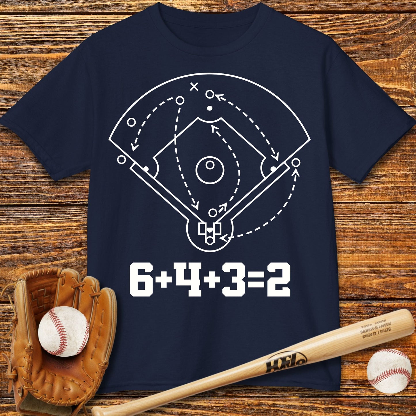 6 4 3 2 Double Play Kids T-Shirt - HomeRun PrintsKids clothes