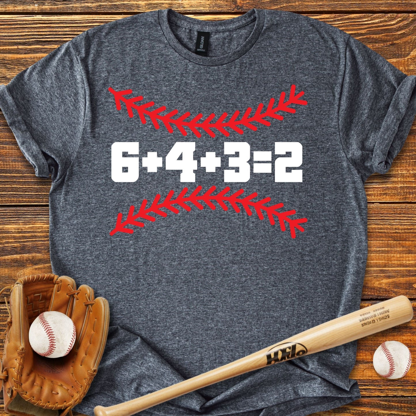 6 4 3 2 Double Play T-Shirt - HomeRun PrintsT-Shirt