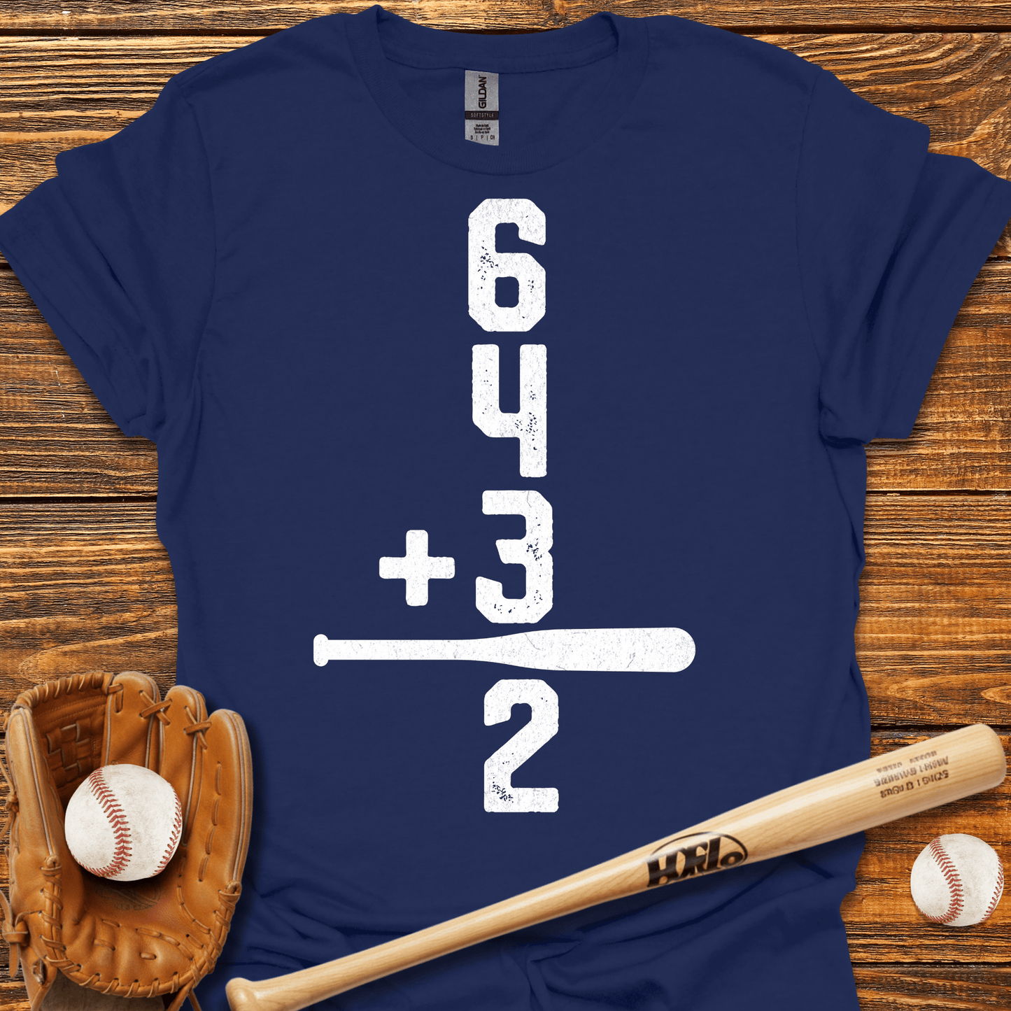 6 4 3 2 Double Play T-Shirt - HomeRun PrintsT-Shirt