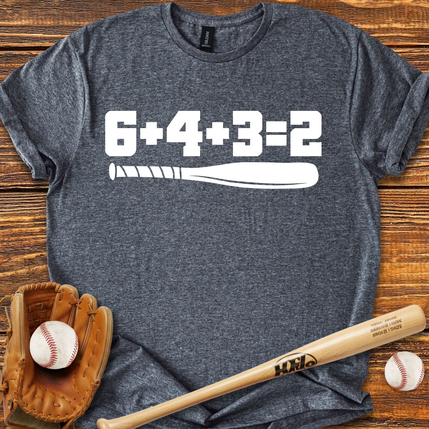 6 4 3 2 Double Play T-Shirt - HomeRun PrintsT-Shirt