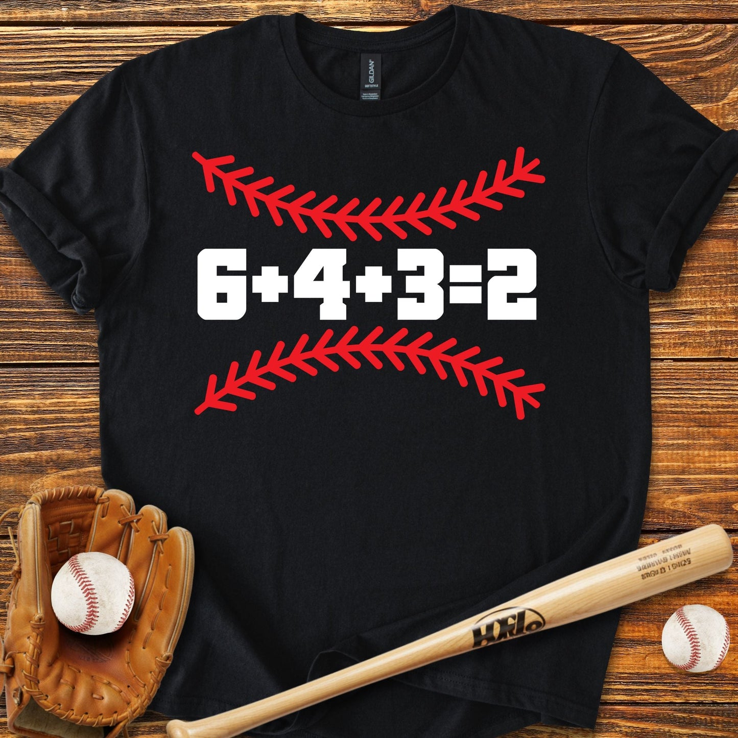 6 4 3 2 Double Play T-Shirt - HomeRun PrintsT-Shirt