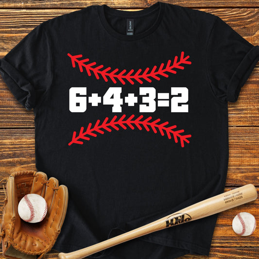 6 4 3 2 Double Play T-Shirt - HomeRun PrintsT-Shirt