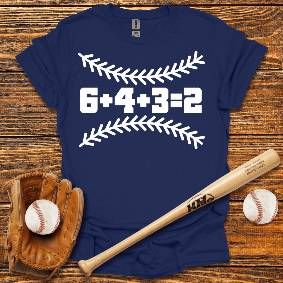 6 4 3 2 Double Play T-Shirt - HomeRun PrintsT-Shirt