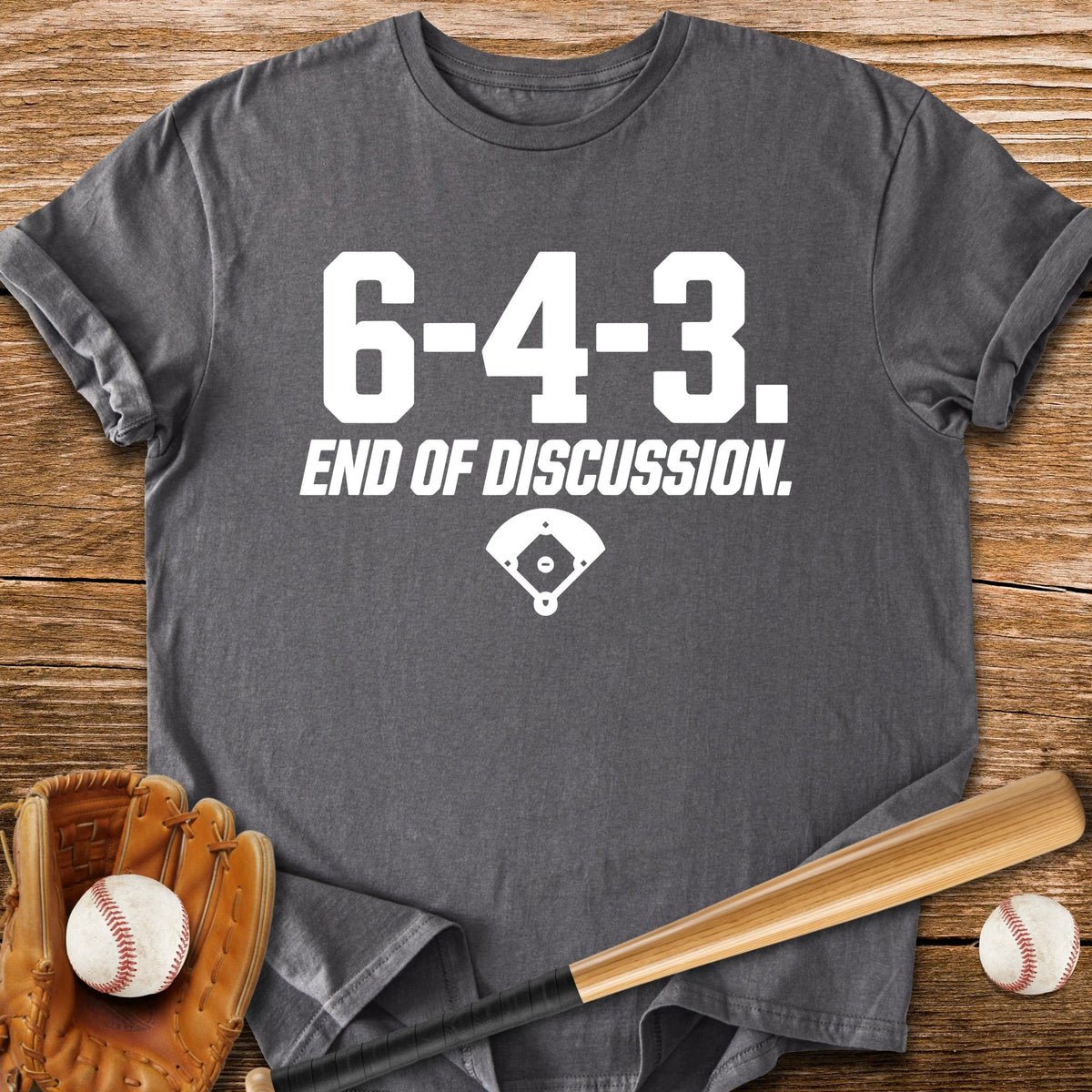 6-4-3 End Double Play - HomeRun PrintsT-Shirt
