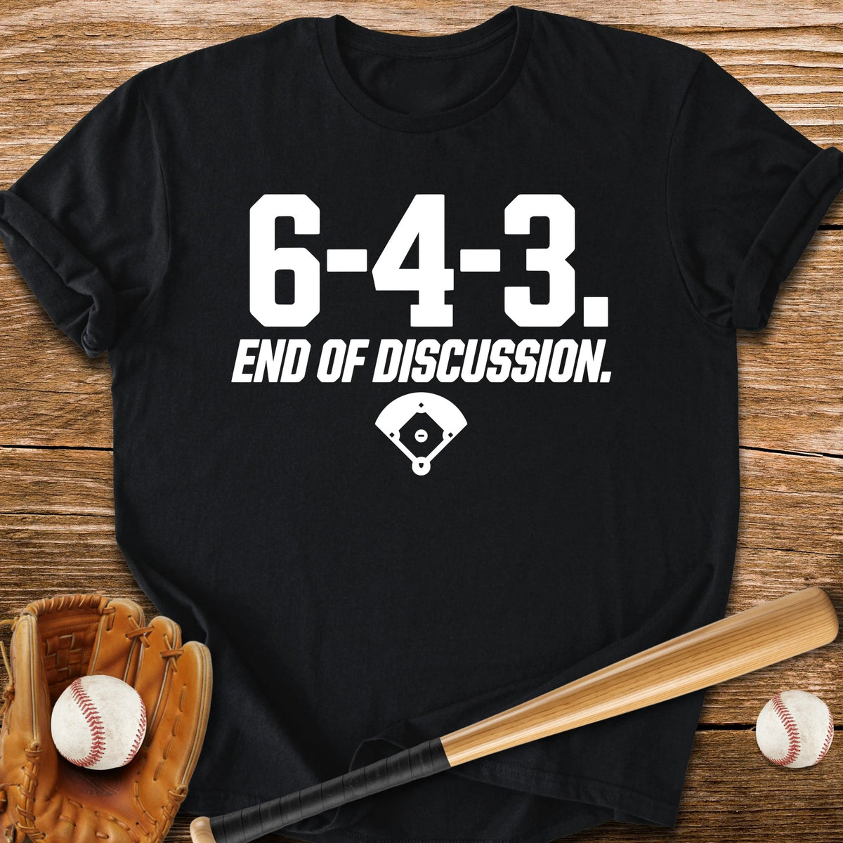 6-4-3 End Double Play - HomeRun PrintsT-Shirt