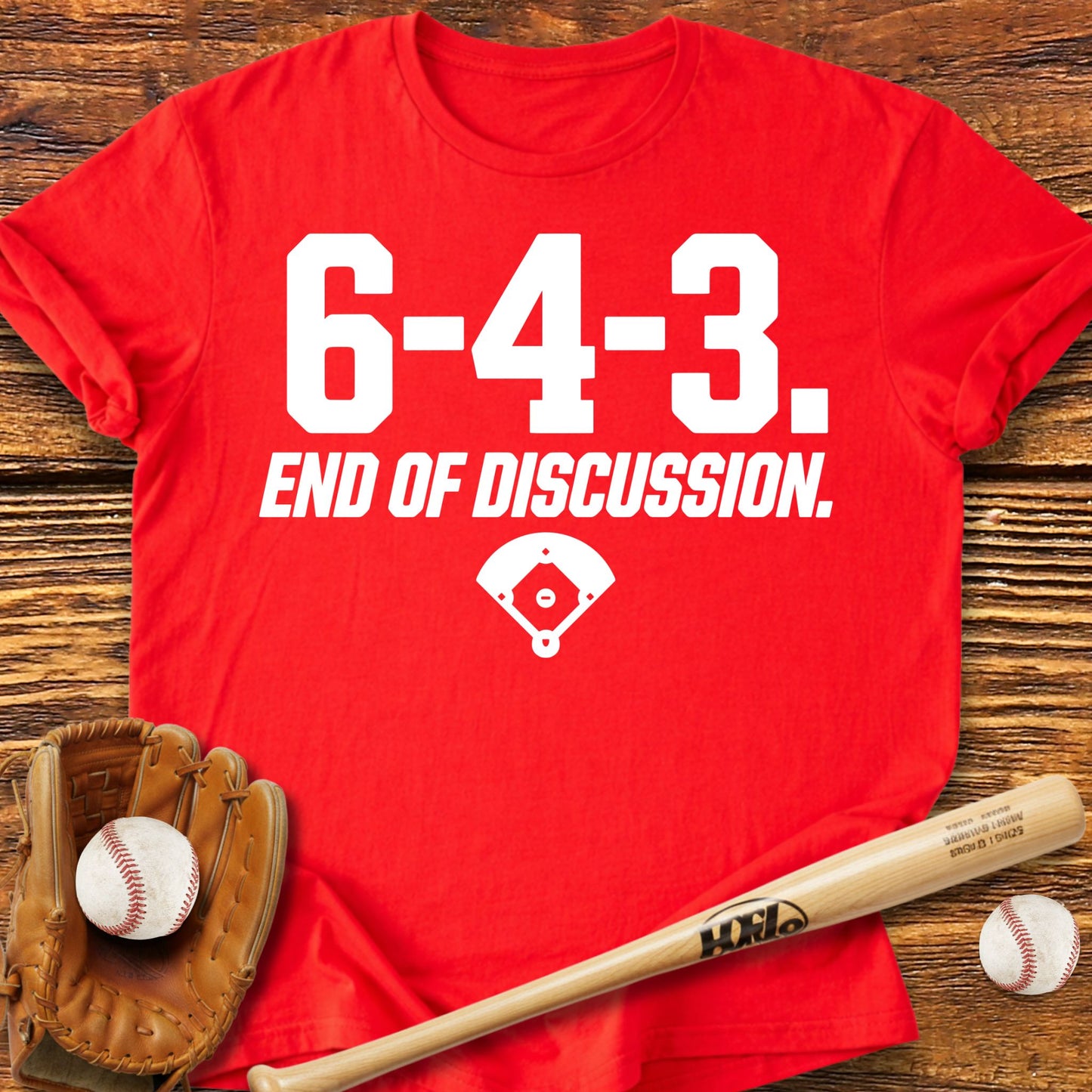 6 - 4 - 3 End Double Play T-Shirt - HomeRun PrintsT-Shirt