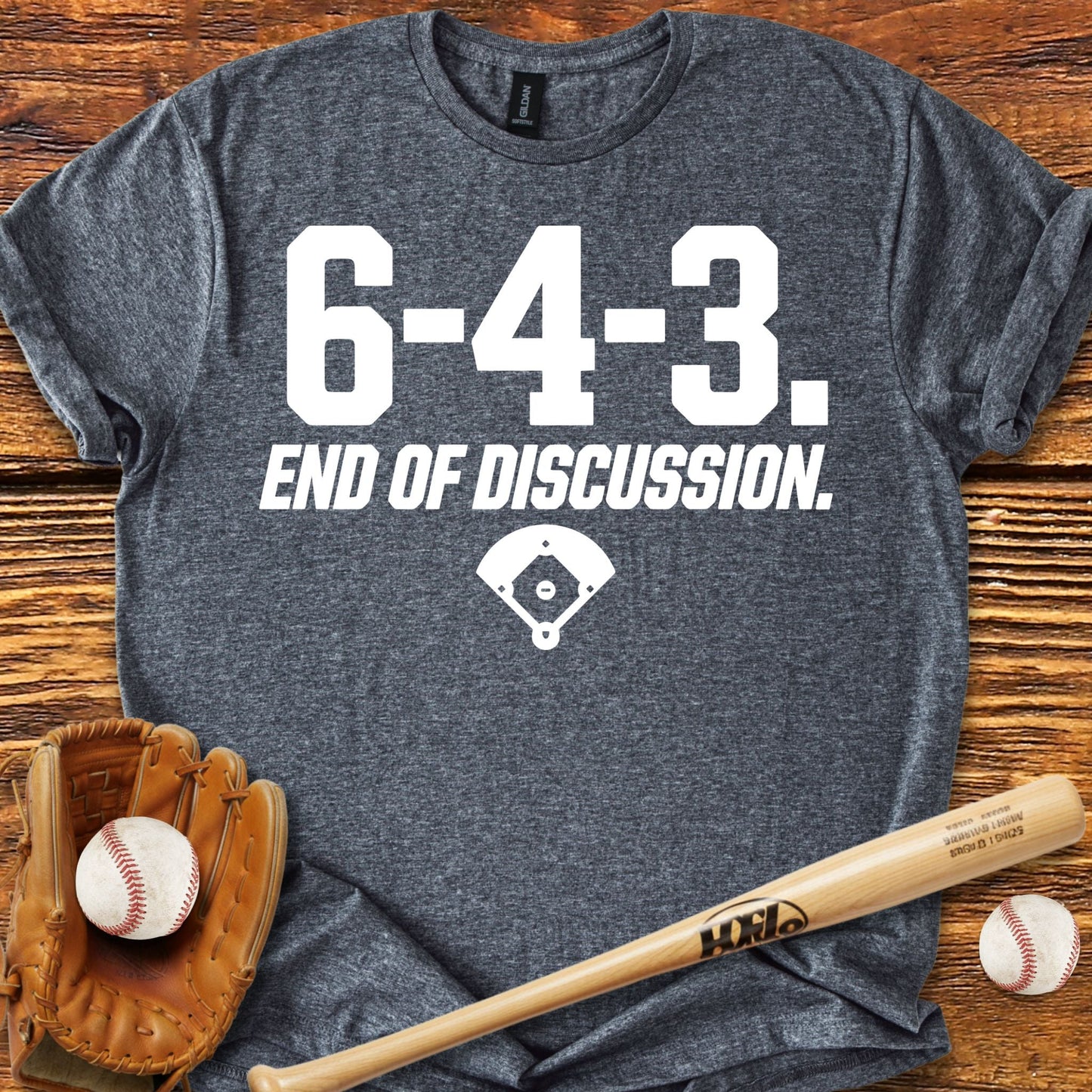 6 - 4 - 3 End Double Play T-Shirt - HomeRun PrintsT-Shirt
