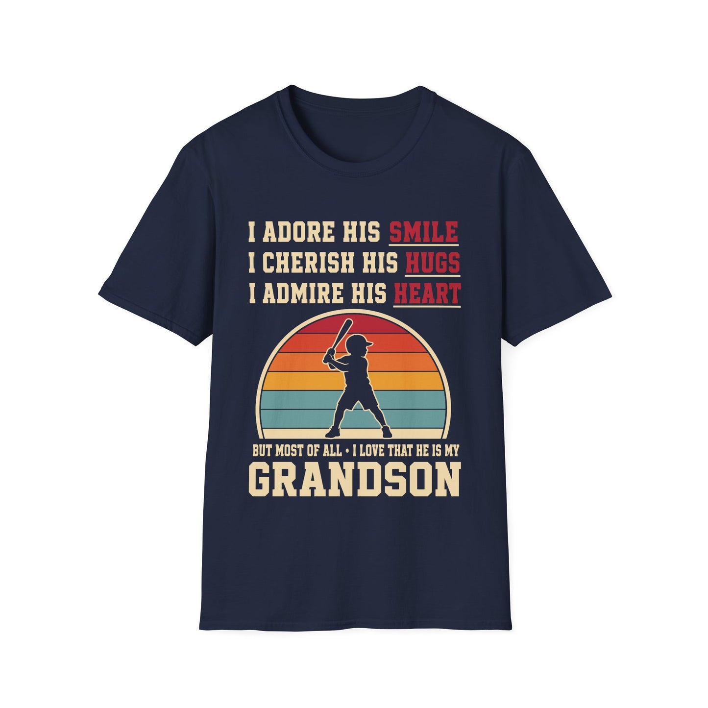 Grandma's Baseball Heart T-Shirt