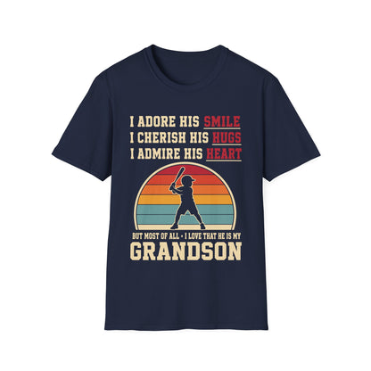 Grandma's Baseball Heart T-Shirt
