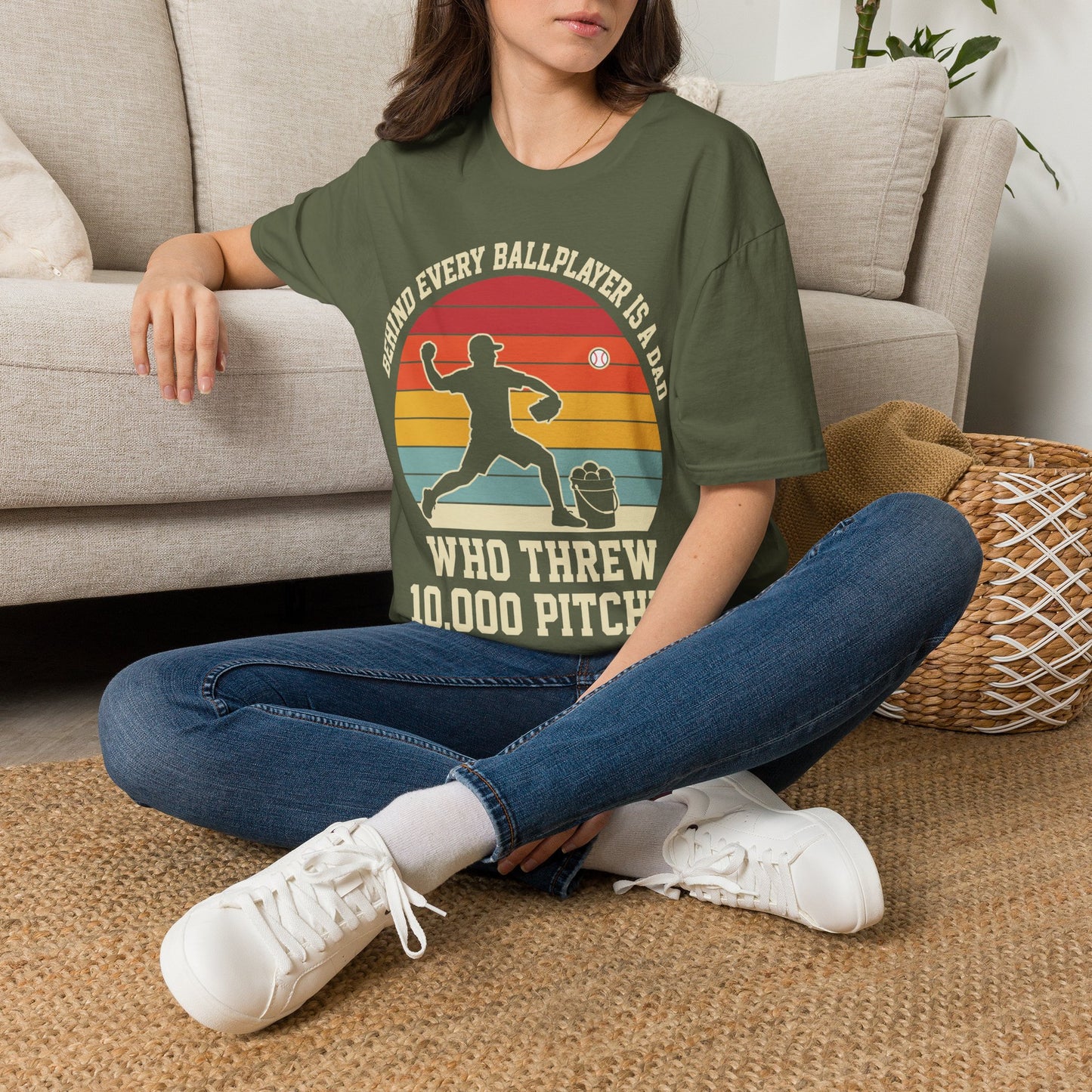 Behind Every Ballplayer A Dad T-Shirt