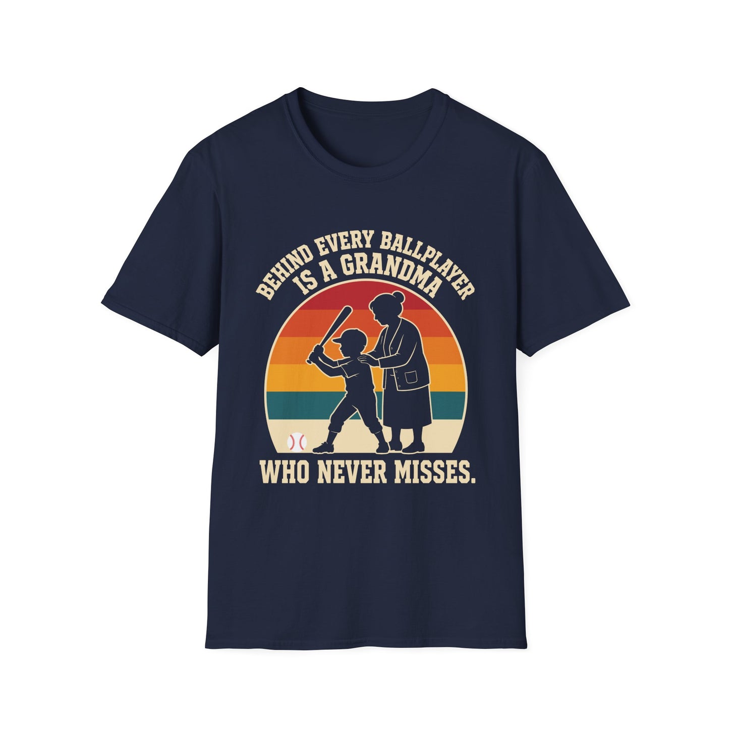 Behind Every Ballplayer A Grandma T-Shirt