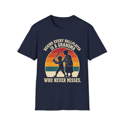 Behind Every Ballplayer A Grandma T-Shirt