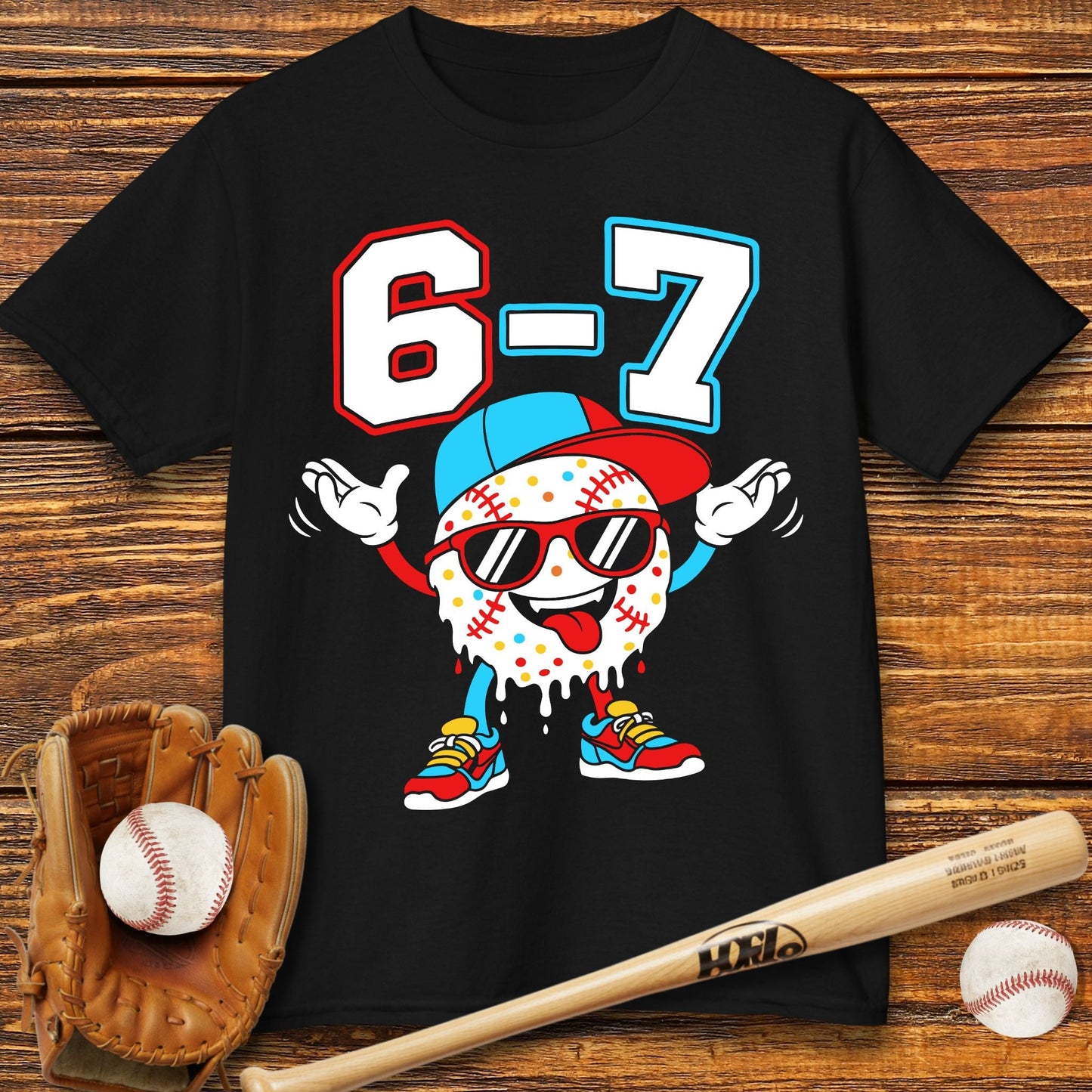 67 Baseball Drip Kids T-shirt - HomeRun PrintsKids clothes