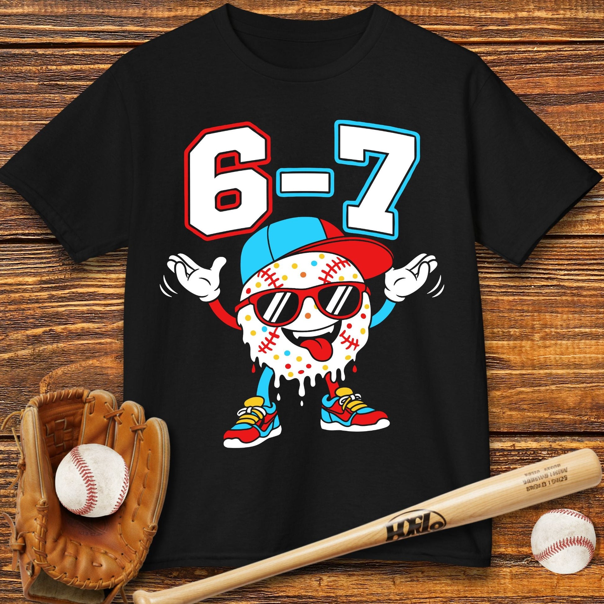 67 Baseball Drip Kids T-shirt - HomeRun PrintsKids clothes