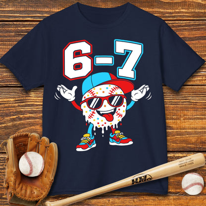 67 Baseball Drip Kids T-shirt - HomeRun PrintsKids clothes